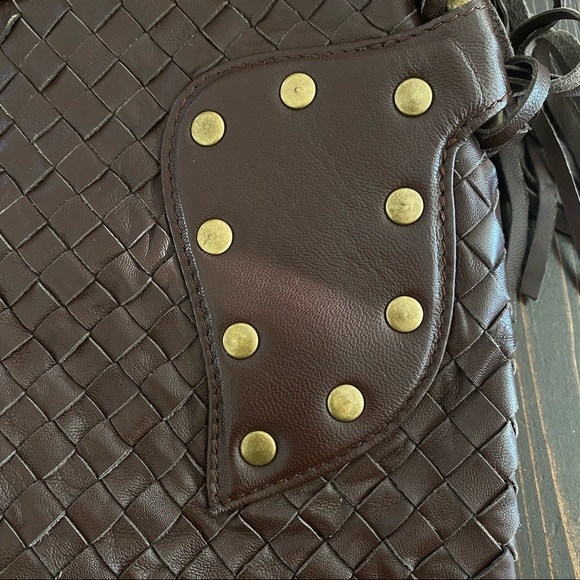 Helen Kaminski Woven Brown Leather Bag with Fringe - Picture 9 of 12